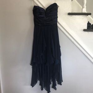Navy blue formal cocktail dress. 100%Poly